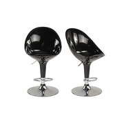 Lote de 2 taburetes de bar HUEVO color negro image pub1