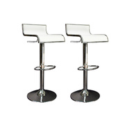 Lote de 2 taburetes de bar WAVES color blanco image pub1