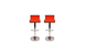 Lote de 2 taburetes de bar WAVES color naranja image 1