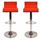 Lote de 2 taburetes de bar WAVES color naranja image pub1