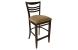 Lots de 2 Chaises de bar ELINA cuisine/salle &agrave; manger - WENGE - Assise Microfibre Marron Clair image 1