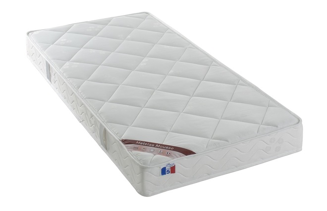 Matelas mousse  90x190 cm haute densit&eacute; confort plus