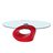 Mesa de sal&oacute;n de cristal y ABS Rondella � color rojo image pub1