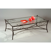 Mesa de sal&oacute;n rectangular / FLORENCE de acero y de cristal templado image pub1