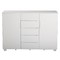 Meuble de rangement blanc NEW YORK 5 tiroirs et 2 portes 