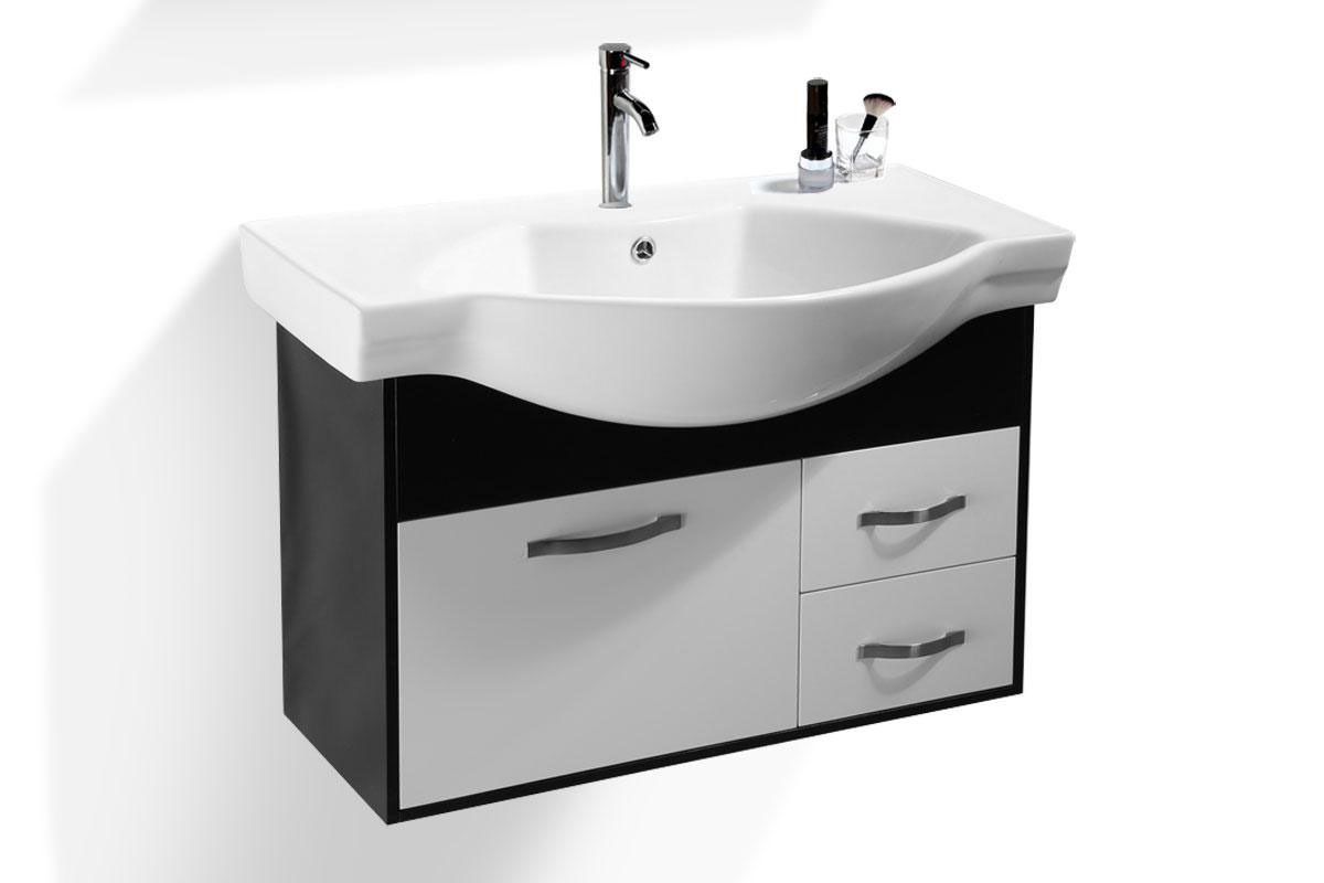 Meuble de salle de bain Skyler : vasque, meuble sous vasque et miroir