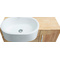 Meuble de salle de bain : vasque, meuble sous-vasque, &eacute;tag&egrave;res et miroir NIVAN
