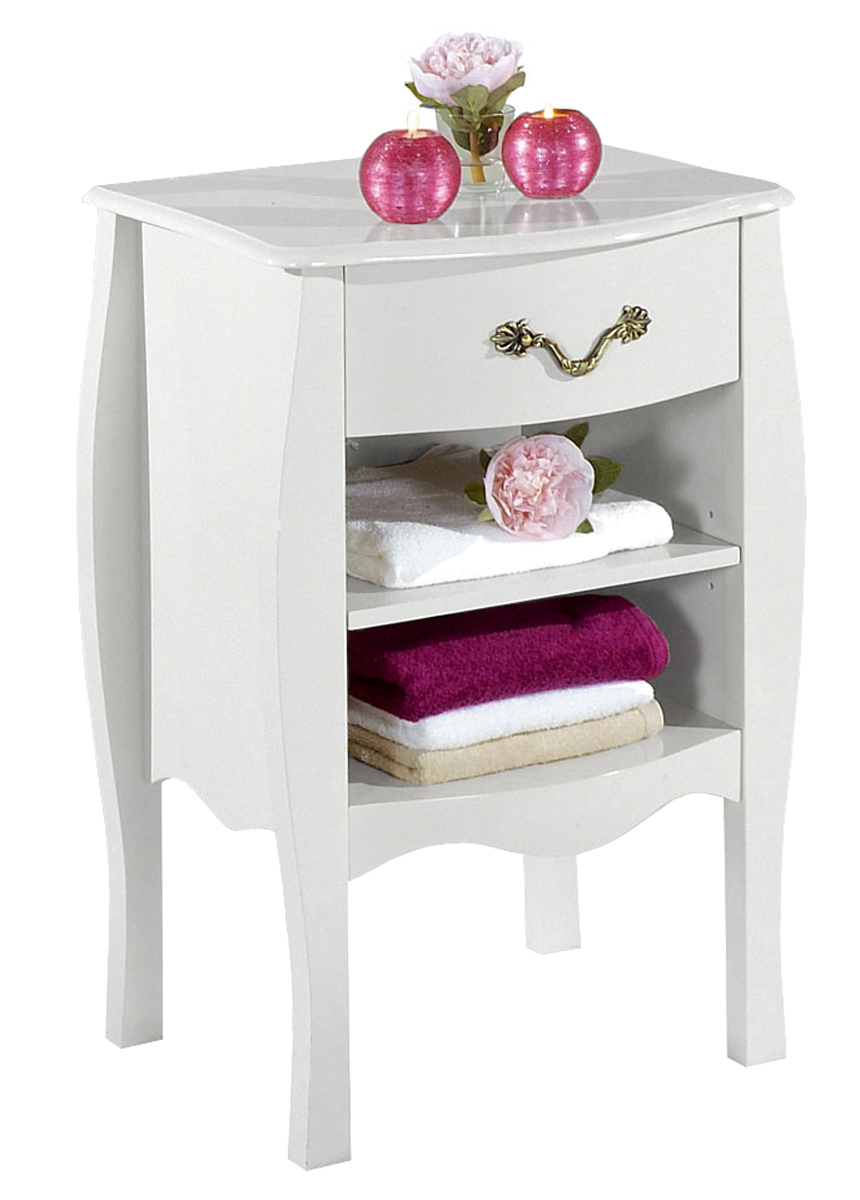 Meuble de salle de bains / rangement baroque blanc Louisa