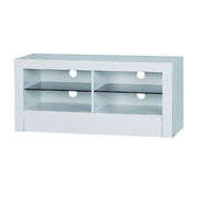 Meuble tv design blanc  4 casiers et 1 tiroir GLORIA image pub1