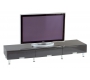 Meuble TV design gris laqu&eacute; BROOKLIN 
