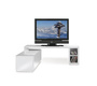 Meuble TV design laqu&eacute; blanc amovible TROYE