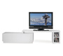 Meuble TV design laqu&eacute; blanc amovible TROYE