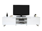 Meuble TV design laqu&eacute; blanc HALIFAX