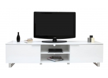 Meuble TV design laqu&eacute; blanc HALIFAX