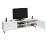 Meuble TV design laqu&eacute; blanc HALIFAX