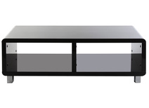Meuble TV design laqu&eacute; noir PIXY
