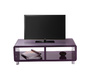 Meuble TV design laqu&eacute; violet PIXY