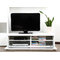 Meuble TV design lumineux 1.25 m blanc laqu&eacute; SYMBIOSIS