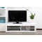 Meuble TV design lumineux 1.25 m blanc SYMBIOSIS