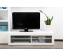 Meuble TV design lumineux 1.25 m blanc SYMBIOSIS