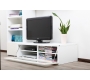 Meuble TV design lumineux 1.25 m blanc SYMBIOSIS
