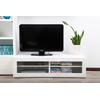 Meuble TV design lumineux 1.25 m blanc SYMBIOSIS