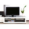 Meuble TV design lumineux 1.25 m chocolat et blanc SYMBIOSIS