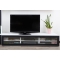 Meuble TV design lumineux 1.89 m blanc et noir SYMBIOSIS