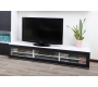 Meuble TV design lumineux 1.89 m blanc et noir SYMBIOSIS