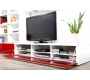 Meuble TV design lumineux 1.89 m blanc et rouge laqu&eacute; SYMBIOSIS