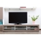 Meuble TV design lumineux 1.89 m blanc et taupe SYMBIOSIS