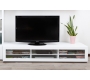 Meuble TV design lumineux 1.89 m blanc laqu&eacute; SYMBIOSIS