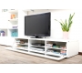 Meuble TV design lumineux 1.89 m blanc laqu&eacute; SYMBIOSIS