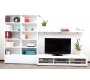 Meuble TV design lumineux 1.89 m blanc laqu&eacute; SYMBIOSIS
