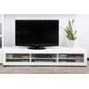 Meuble TV design lumineux 1.89 m blanc laqu&eacute; SYMBIOSIS