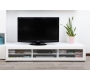Meuble TV design lumineux 1.89 m blanc SYMBIOSIS
