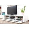 Meuble TV design lumineux 1.89 m blanc SYMBIOSIS