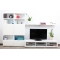 Meuble TV design lumineux 1.89 m blanc SYMBIOSIS