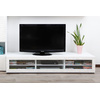 Meuble TV design lumineux 1.89 m blanc SYMBIOSIS