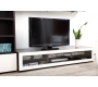 Meuble TV design lumineux 1.89 m chocolat et blanc SYMBIOSIS