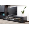 Meuble TV design lumineux 1.89 m chocolat et noir SYMBIOSIS