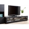 Meuble TV design lumineux 1.89 m chocolat et noir SYMBIOSIS