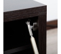 Meuble TV design lumineux 1.89 m chocolat et noir SYMBIOSIS