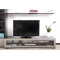 Meuble TV design lumineux 1.89 m chocolat et taupe SYMBIOSIS
