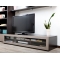 Meuble TV design lumineux 1.89 m chocolat et taupe SYMBIOSIS