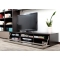 Meuble TV design lumineux 1.89 m chocolat et taupe SYMBIOSIS