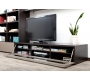 Meuble TV design lumineux 1.89 m chocolat et taupe SYMBIOSIS