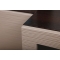 Meuble TV design lumineux 1.89 m chocolat et taupe SYMBIOSIS