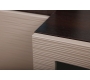 Meuble TV design lumineux 1.89 m chocolat et taupe SYMBIOSIS