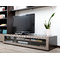 Meuble TV design lumineux 1.89 m chocolat et taupe SYMBIOSIS